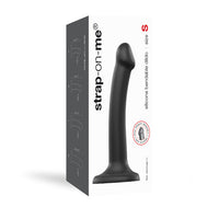strap-on-me-semi-realistic-dual-density-bendable-dildo-black-small