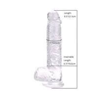 loving-joy-8-inch-dildo-with-balls-clear