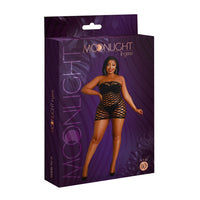 moonlight-black-strapless-mesh-dress-plus-size